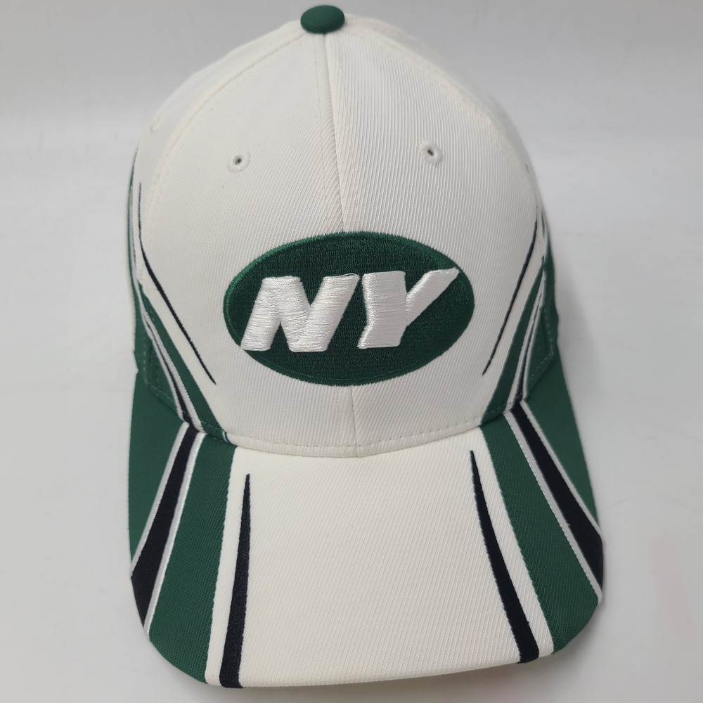 Vintage New York Jets Hat Fitted (Seems S-M) Reebok White Green NFL Football Men
